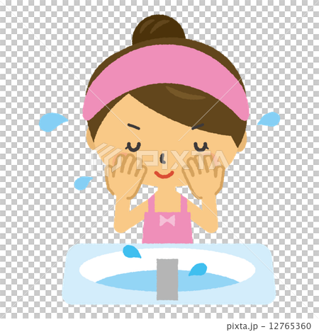 Washing the face [two heads · series] 12765360