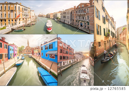 Collage of landmarks in Venice Collage of landmarks in Venice 12765585