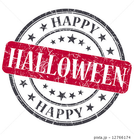Happy Halloween red round grungy stamp isolated on white background Happy Halloween red round grungy stamp isolated on white background 12766174