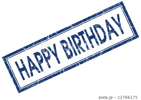 Happy birthday blue square grungy stamp isolated on white background Happy birthday blue square grungy stamp isolated on white background 12766175