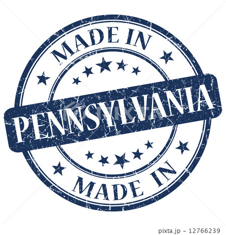 made in Pennsylvania blue round grunge isolated stamp made in Pennsylvania blue round grunge isolated stamp 12766239