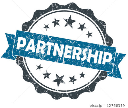 PARTNERSHIP blue grunge vintage seal isolated on white 12766359