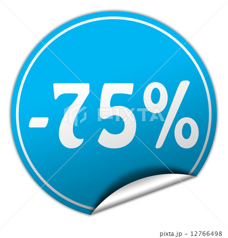 discount round blue sticker on white background 12766498