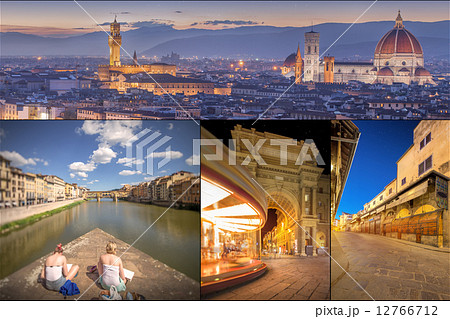 collage with images of Florence, Italy 12766712