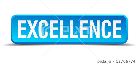 excellence blue 3d realistic square isolated button excellence blue 3d realistic square isolated button 12766774