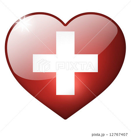 switzerland heart button 12767407