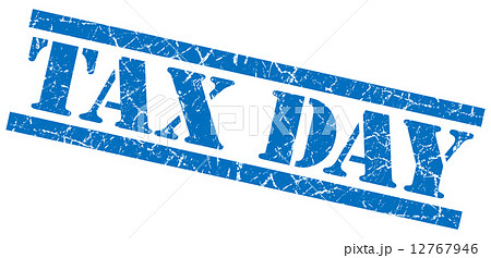tax day blue square grunge textured isolated stamp tax day blue square grunge textured isolated stamp 12767946