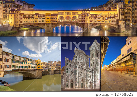 collage with images of Florence, Italy 12768025