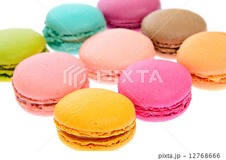Sweet Tasty Macaroons Isolated 12768666