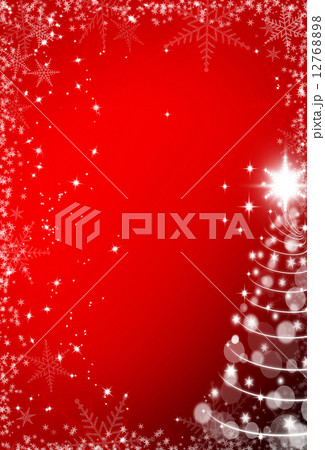 Christmas red background with snowflakes frame and Christmas tre Christmas red background with snowflakes frame and Christmas tre 12768898