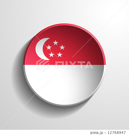 Singapore 3d Round Button 12768947