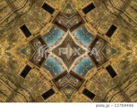 Ethnic pattern. Abstract kaleidoscope  fabric design. 12769486