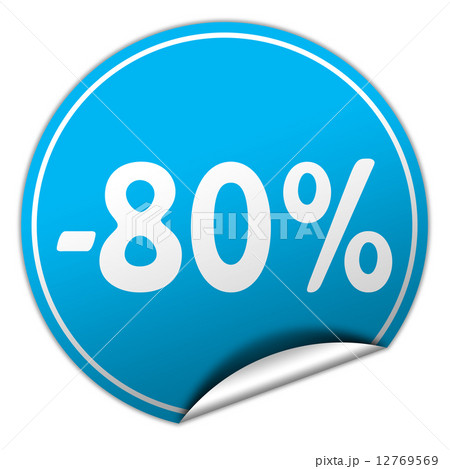 discount round blue sticker on white background discount round blue sticker on white background 12769569