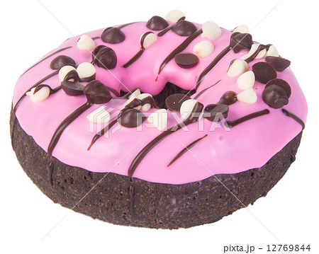 chocolate donuts on a white background chocolate donuts on a white background 12769844