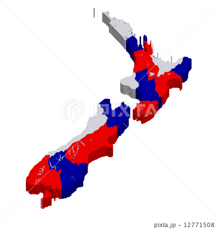 ニュージーランド　地図　国 12771508