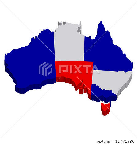 オーストラリア 地図 国のイラスト素材 12771536 Pixta