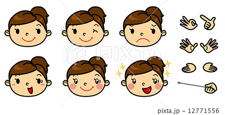 SD女性 表情セット SD女性 表情セット 12771556
