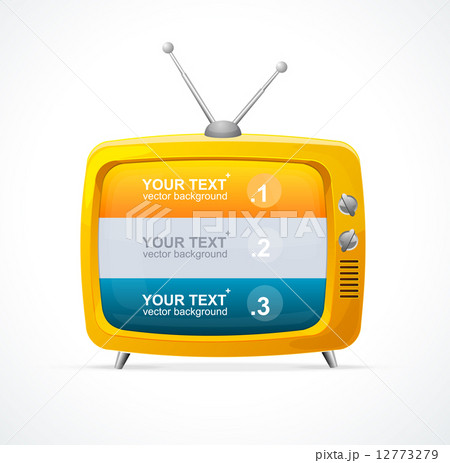 Vector orange TV blank and option banner 123 Vector orange TV blank and option banner 123 12773279