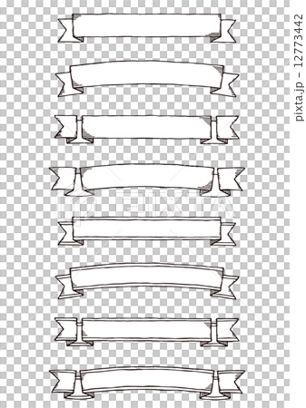 白のリボンのイラスト素材 12773442 Pixta