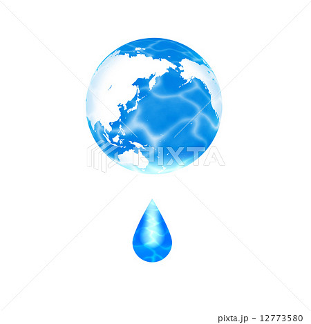 水問題 水不足 水 アクア 水滴 水の惑星のイラスト素材