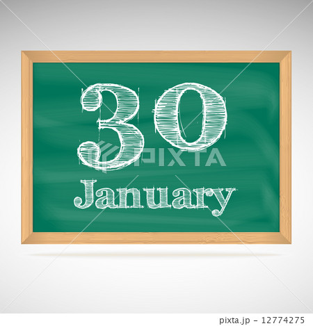 January 30, inscription in chalk on a blackboard 12774275