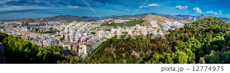 Panorama of Malaga city, view from the Gibralfaro fortress 12774975