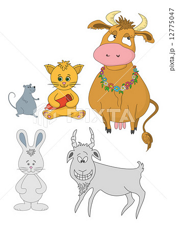Set cartoon animals 12775047