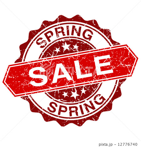 Spring sale red vintage stamp isolated on white background Spring sale red vintage stamp isolated on white background 12776740
