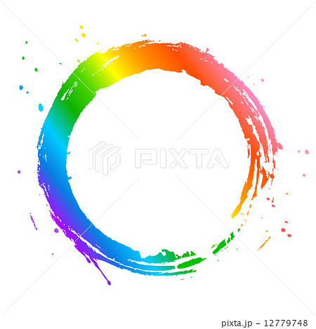 虹 円 フレームのイラスト素材 12779748 Pixta