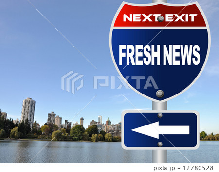 Fresh news road sign Fresh news road sign 12780528