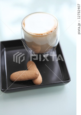 coffee on wood background 12782407