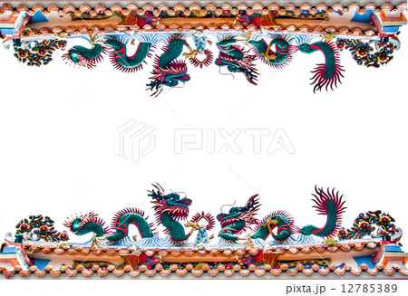 drogon figure for frame or border in chinese style 12785389