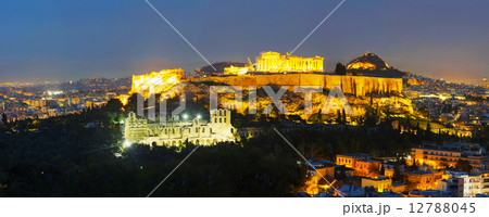 Scenic overview of Athens with Acropolis 12788045