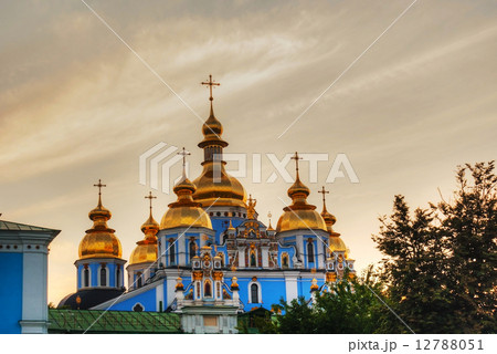 St. Michael monastery domes in Kiev, Ukraine St. Michael monastery domes in Kiev, Ukraine 12788051