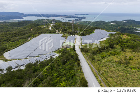 エコロジー太陽電池メガソーラー空撮 エコロジー太陽電池メガソーラー空撮 12789330