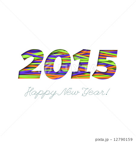 Creative greeting card design for New Year 2015 Creative greeting card design for New Year 2015 12790159