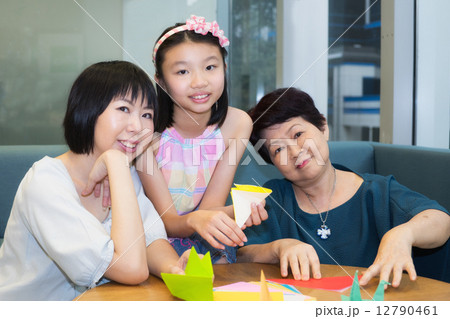 Family time - origami 12790461