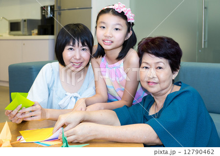 Family time - origami 12790462