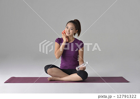 Asian lady after yoga Asian lady after yoga 12791322