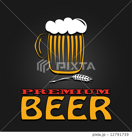 premium beer mug barley vintage design poster premium beer mug barley vintage design poster 12791739