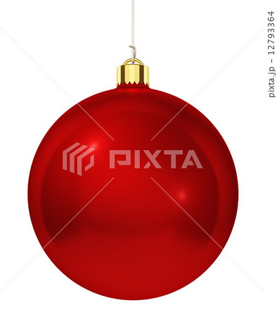 Red christmas tree decoration ball isolated on white background. Red christmas tree decoration ball isolated on white background. 12793364