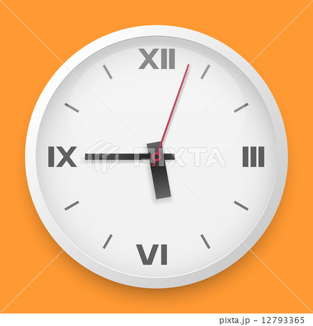 Round wall clock vector template Round wall clock vector template 12793365