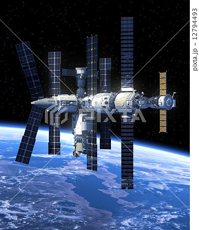 Space Station In Space 12794493