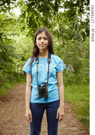 A young girl, a birdwatcher. 12798092