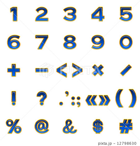 Set of numbers and signs, buttons Set of numbers and signs, buttons 12798630