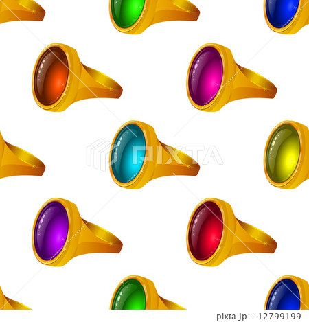 Gold rings with gems, seamless Gold rings with gems, seamless 12799199