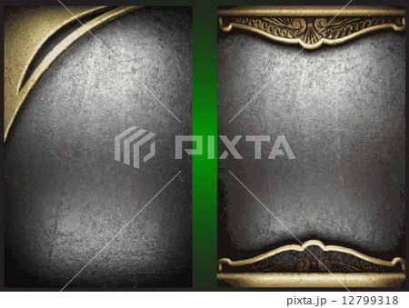 Vector gold and silver background set Vector gold and silver background set 12799318