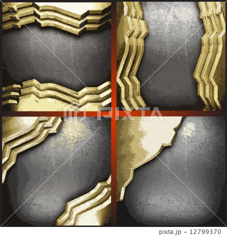 Vector gold and silver background set 12799370