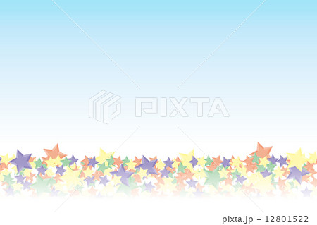 背景素材壁紙(地面に積もった星, カラフル, 虹)  12801522