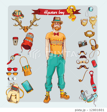 Hipster boy set 12801601